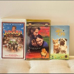 Set of 3 VHS: Jumanji, Fly Away Home, & Adv of Milo and Otis - Tested